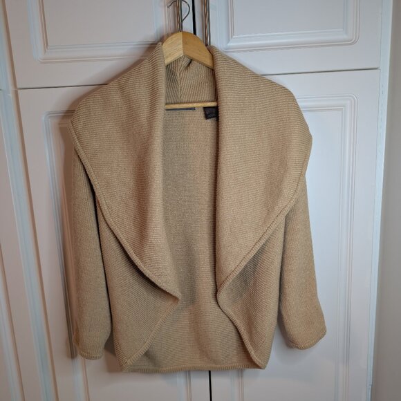 MINT CONDITION Liz Claiborne 100% Merino Wool Camel Knit Cardigan | Women's XL - Picture 2 of 13